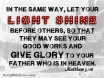 Matthew 5:16 I DailyBibleMeme.com