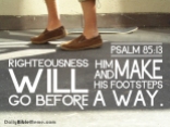 Psalm 85:13 I DailyBibleMeme.com